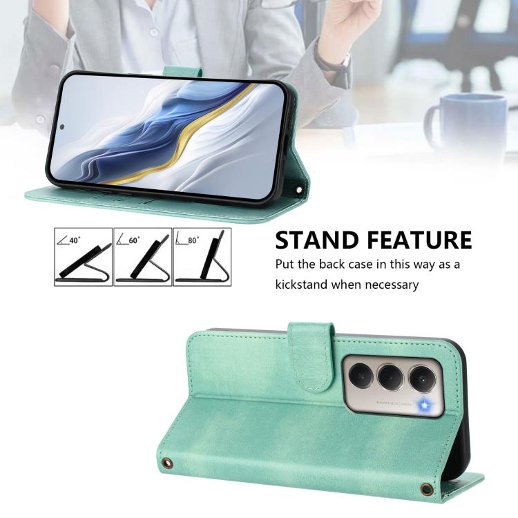 Line Splicing Buckle Retro Leather Phone Case, For Redmi 15 5G / 4G EU 171mm, For Xiaomi 15T Pro 5G, For Xiaomi 15T 5G, For Xiaomi Civi 5 Pro 5G, For Xiaomi 15S Pro 5G, For Xiaomi Poco F7 Ultra 5G / Redmi K80 Pro