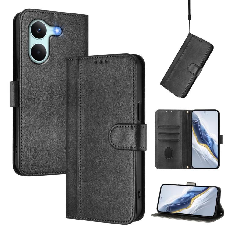 Line Splicing Buckle Retro Leather Phone Case, For Redmi Turbo 5 Max 5G / Poco X8 Pro Max 5G, For Redmi Turbo 5 5G Global / Poco X8 Pro 5G, For Redmi Note 15 Pro+ 5G 163.3mm/Poco M8 Pro 5G, For Redmi Note 15 5G / 4G 164mm / Poco M8 5G                  ...