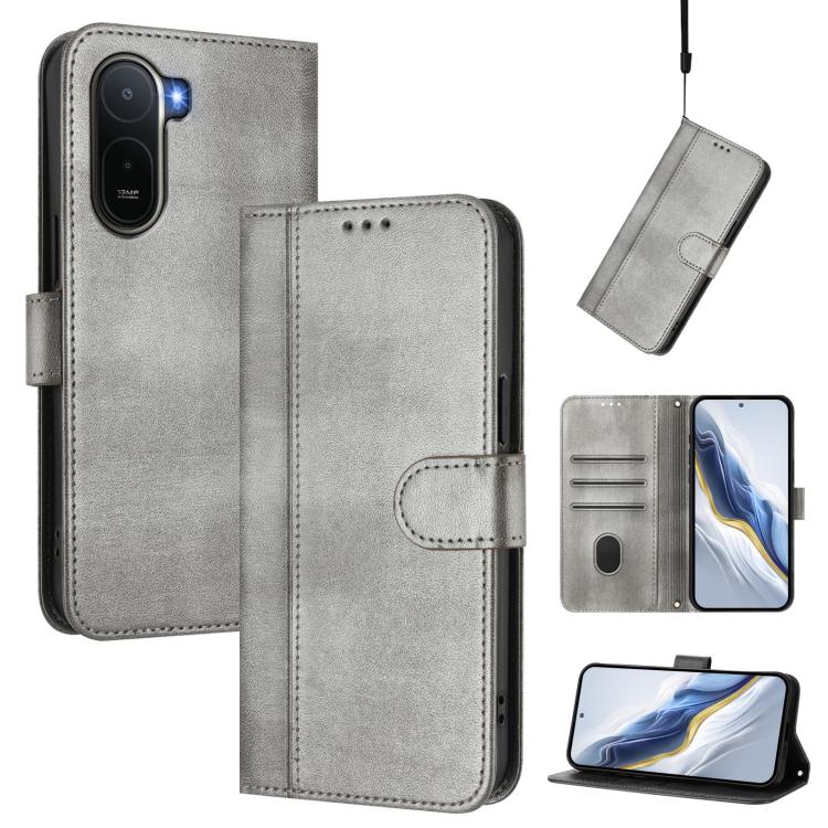 Line Splicing Buckle Retro Leather Phone Case, For Redmi A7 / A5 4G 171mm / Poco C71, For Xiaomi 17 Max 5G, For Redmi K90 Max 5G, For Xiaomi 17T Pro 5G, For Redmi A7 Pro 171mm / Poco C85x 5G, For Redmi 15a 5G