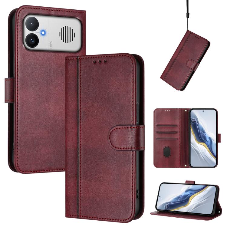 Line Splicing Buckle Retro Leather Phone Case, For Redmi A7 / A5 4G 171mm / Poco C71, For Xiaomi 17 Max 5G, For Redmi K90 Max 5G, For Xiaomi 17T Pro 5G, For Redmi A7 Pro 171mm / Poco C85x 5G, For Redmi 15a 5G