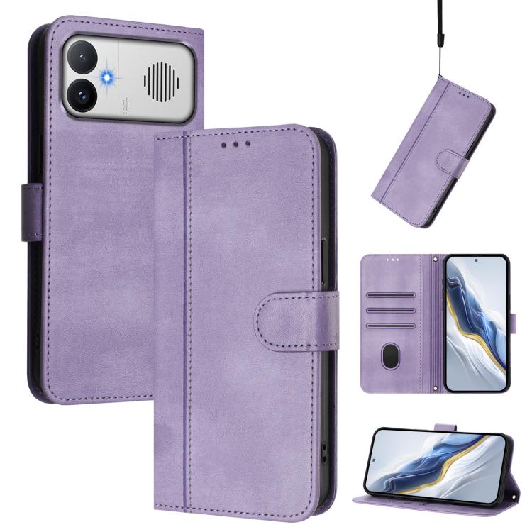 Line Splicing Buckle Retro Leather Phone Case, For Redmi A7 / A5 4G 171mm / Poco C71, For Xiaomi 17 Max 5G, For Redmi K90 Max 5G, For Xiaomi 17T Pro 5G, For Redmi A7 Pro 171mm / Poco C85x 5G, For Redmi 15a 5G