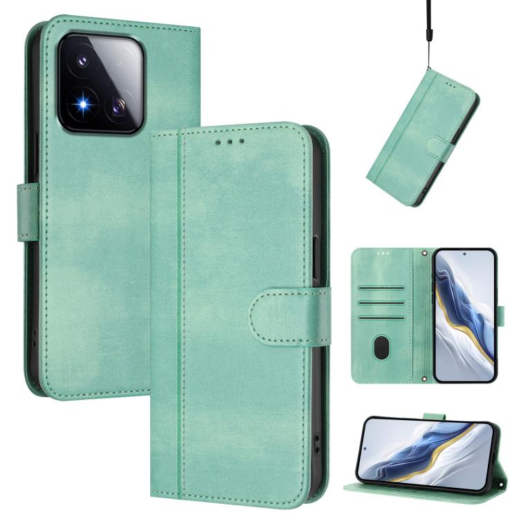 Line Splicing Buckle Retro Leather Phone Case, For Redmi A7 / A5 4G 171mm / Poco C71, For Xiaomi 17 Max 5G, For Redmi K90 Max 5G, For Xiaomi 17T Pro 5G, For Redmi A7 Pro 171mm / Poco C85x 5G, For Redmi 15a 5G