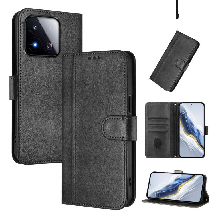 Line Splicing Buckle Retro Leather Phone Case, For Redmi A7 / A5 4G 171mm / Poco C71, For Xiaomi 17 Max 5G, For Redmi K90 Max 5G, For Xiaomi 17T Pro 5G, For Redmi A7 Pro 171mm / Poco C85x 5G, For Redmi 15a 5G