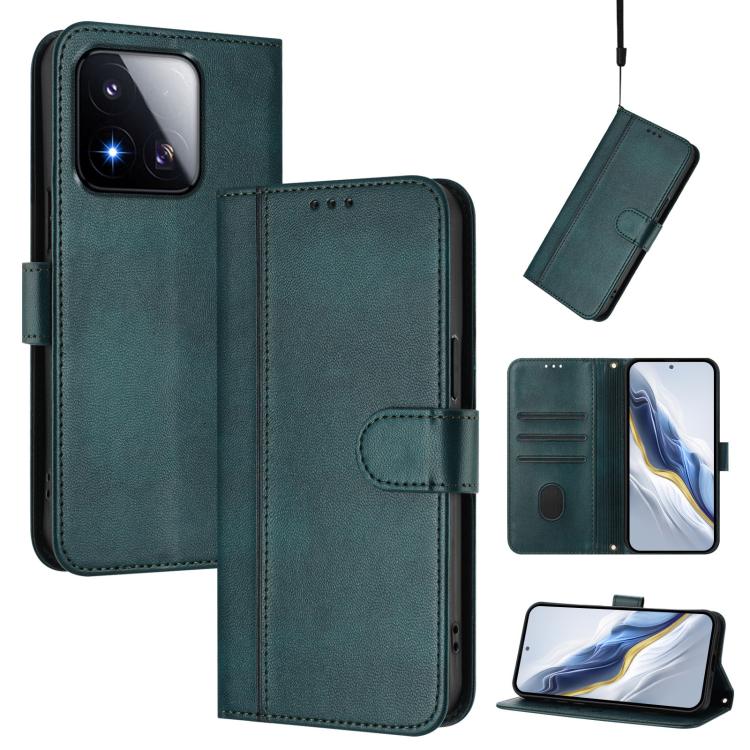 Line Splicing Buckle Retro Leather Phone Case, For Redmi A7 / A5 4G 171mm / Poco C71, For Xiaomi 17 Max 5G, For Redmi K90 Max 5G, For Xiaomi 17T Pro 5G, For Redmi A7 Pro 171mm / Poco C85x 5G, For Redmi 15a 5G