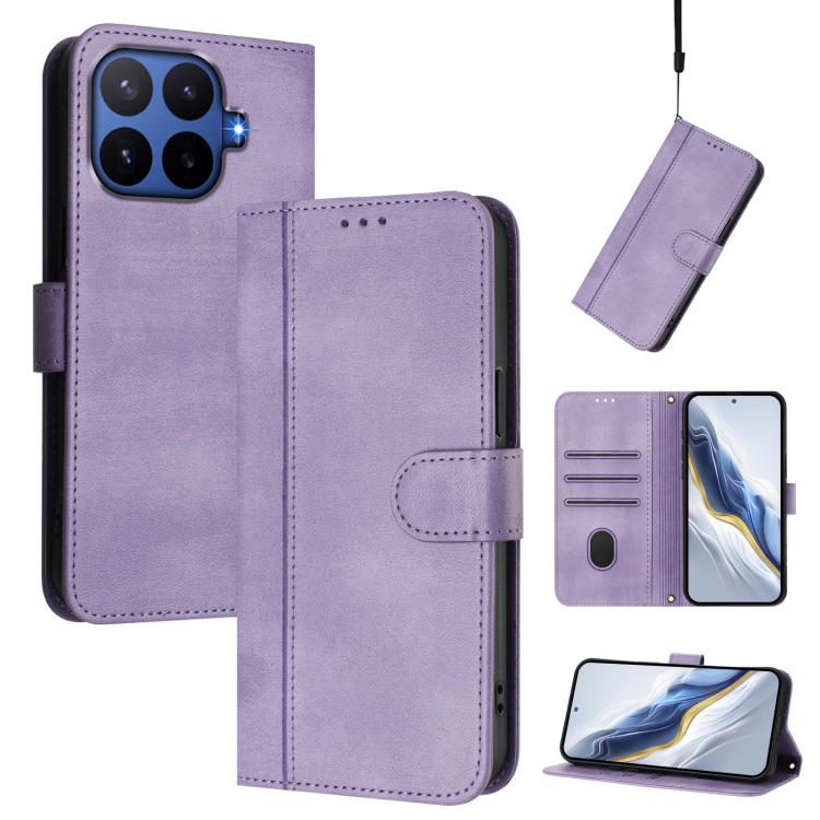 Line Splicing Buckle Retro Leather Phone Case, For Redmi A7 / A5 4G 171mm / Poco C71, For Xiaomi 17 Max 5G, For Redmi K90 Max 5G, For Xiaomi 17T Pro 5G, For Redmi A7 Pro 171mm / Poco C85x 5G, For Redmi 15a 5G