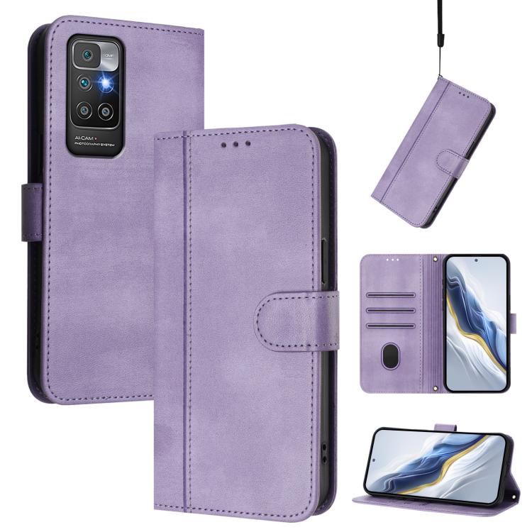 Line Splicing Buckle Retro Leather Phone Case, For Redmi 11A 4G Global, For Redmi Note 10 4G / Note 10S 4G, For Redmi Note 11S 5G / Xiaomi Poco M4 Pro 5G, For Redmi 10A / 9C, For Redmi 10 4G 2021 / 2022 Global, For Redmi K40 / K40 Pro