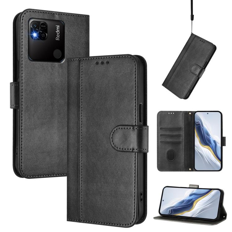 Line Splicing Buckle Retro Leather Phone Case, For Redmi 11A 4G Global, For Redmi Note 10 4G / Note 10S 4G, For Redmi Note 11S 5G / Xiaomi Poco M4 Pro 5G, For Redmi 10A / 9C, For Redmi 10 4G 2021 / 2022 Global, For Redmi K40 / K40 Pro