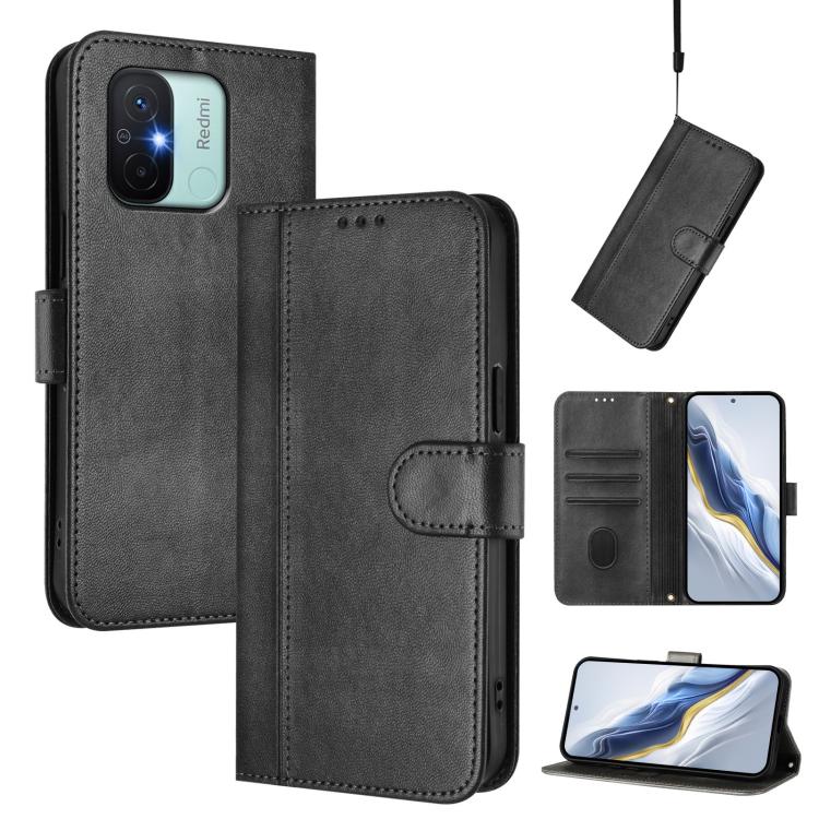 Line Splicing Buckle Retro Leather Phone Case, For Redmi 11A 4G Global, For Redmi Note 10 4G / Note 10S 4G, For Redmi Note 11S 5G / Xiaomi Poco M4 Pro 5G, For Redmi 10A / 9C, For Redmi 10 4G 2021 / 2022 Global, For Redmi K40 / K40 Pro