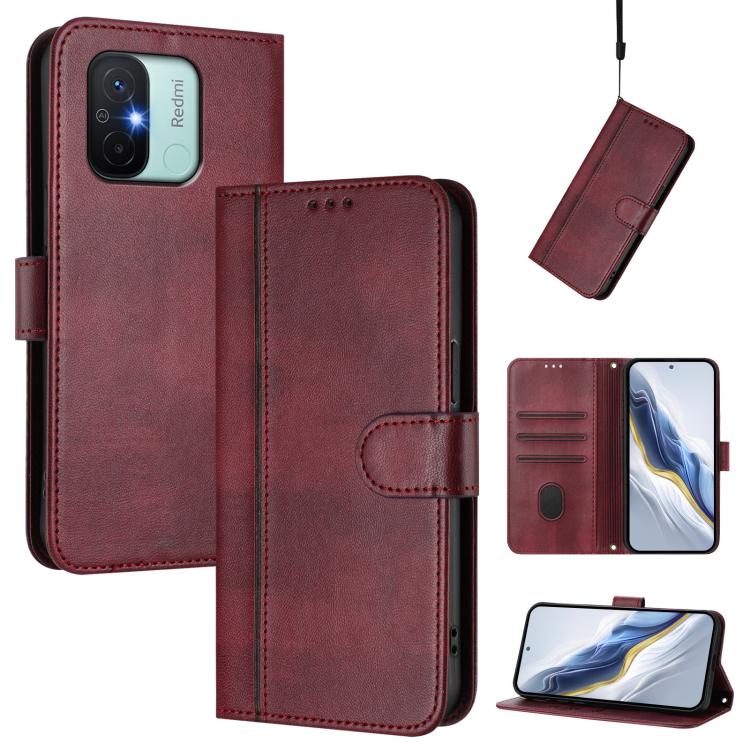 Line Splicing Buckle Retro Leather Phone Case, For Redmi 11A 4G Global, For Redmi Note 10 4G / Note 10S 4G, For Redmi Note 11S 5G / Xiaomi Poco M4 Pro 5G, For Redmi 10A / 9C, For Redmi 10 4G 2021 / 2022 Global, For Redmi K40 / K40 Pro