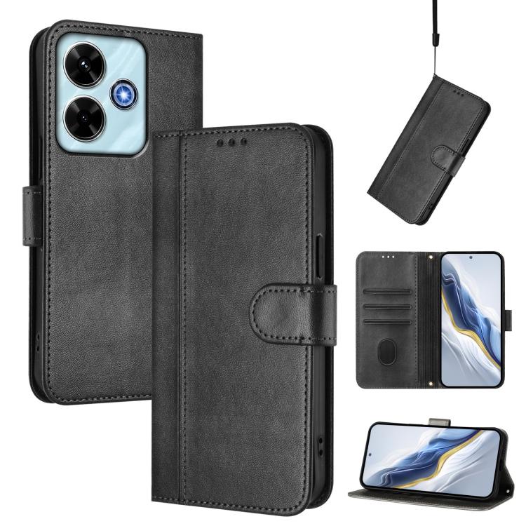 Line Splicing Buckle Retro Leather Phone Case, For Redmi Note 14 Pro 4G Global, For Redmi Note 14 4G 163.25mm, For Redmi K70 Ultra, For Redmi 13 5G / 4G Global, For Redmi A3 4G / A3x 4G, For Redmi Note 13 Pro 4G Global