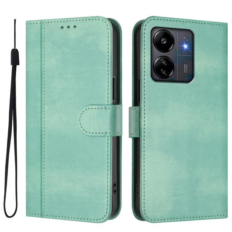 Line Splicing Buckle Retro Leather Phone Case, For Redmi 13C 5G / 4G Global, For Redmi Note 13 4G Global, For Redmi Note 13 Pro 5G Global, For Redmi Note 13 5G Global, For Redmi Note 13 Pro+ 5G Global, For Redmi 12 5G / 4G Global