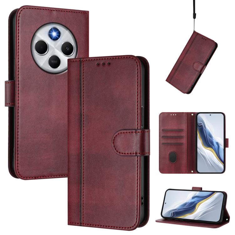 Line Splicing Buckle Retro Leather Phone Case, For Redmi 13x 4G / Xiaomi Poco M6 Plus, For Redmi A5 4G 171.7mm / Xiaomi Poco C71, For Redmi Note 14 4G 164.84mm, For Redmi Note 14 Pro 5G India / Note 14 Pro+, For Redmi Note 14 5G India                  ...