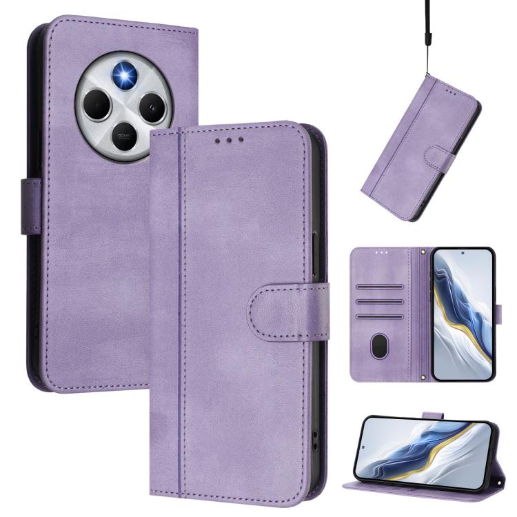 Line Splicing Buckle Retro Leather Phone Case, For Redmi 13x 4G / Xiaomi Poco M6 Plus, For Redmi A5 4G 171.7mm / Xiaomi Poco C71, For Redmi Note 14 4G 164.84mm, For Redmi Note 14 Pro 5G India / Note 14 Pro+, For Redmi Note 14 5G India                  ...