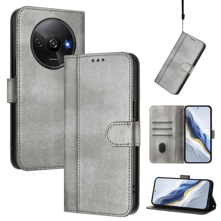 Line Splicing Buckle Retro Leather Phone Case, For Redmi Note 14 Pro 4G Global, For Redmi Note 14 4G 163.25mm, For Redmi K70 Ultra, For Redmi 13 5G / 4G Global, For Redmi A3 4G / A3x 4G, For Redmi Note 13 Pro 4G Global
