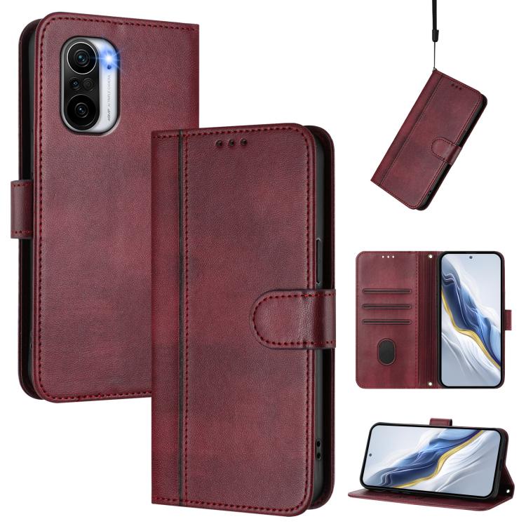 Line Splicing Buckle Retro Leather Phone Case, For Redmi 11A 4G Global, For Redmi Note 10 4G / Note 10S 4G, For Redmi Note 11S 5G / Xiaomi Poco M4 Pro 5G, For Redmi 10A / 9C, For Redmi 10 4G 2021 / 2022 Global, For Redmi K40 / K40 Pro