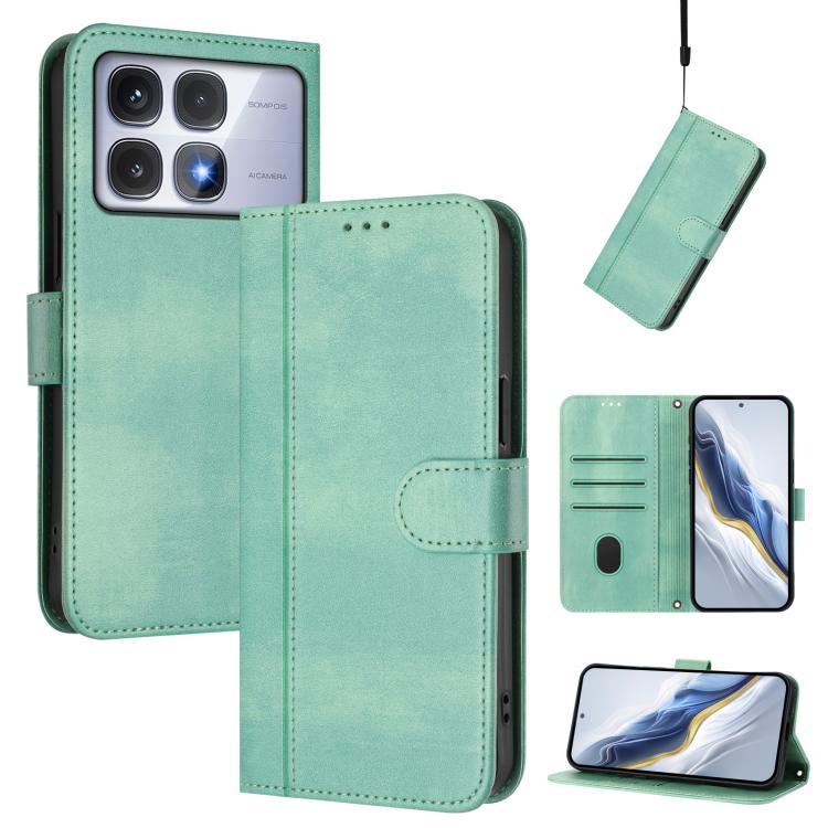 Line Splicing Buckle Retro Leather Phone Case, For Redmi Note 14 Pro 4G Global, For Redmi Note 14 4G 163.25mm, For Redmi K70 Ultra, For Redmi 13 5G / 4G Global, For Redmi A3 4G / A3x 4G, For Redmi Note 13 Pro 4G Global