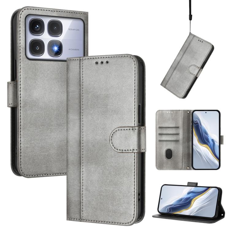 Line Splicing Buckle Retro Leather Phone Case, For Redmi Note 14 Pro 4G Global, For Redmi Note 14 4G 163.25mm, For Redmi K70 Ultra, For Redmi 13 5G / 4G Global, For Redmi A3 4G / A3x 4G, For Redmi Note 13 Pro 4G Global
