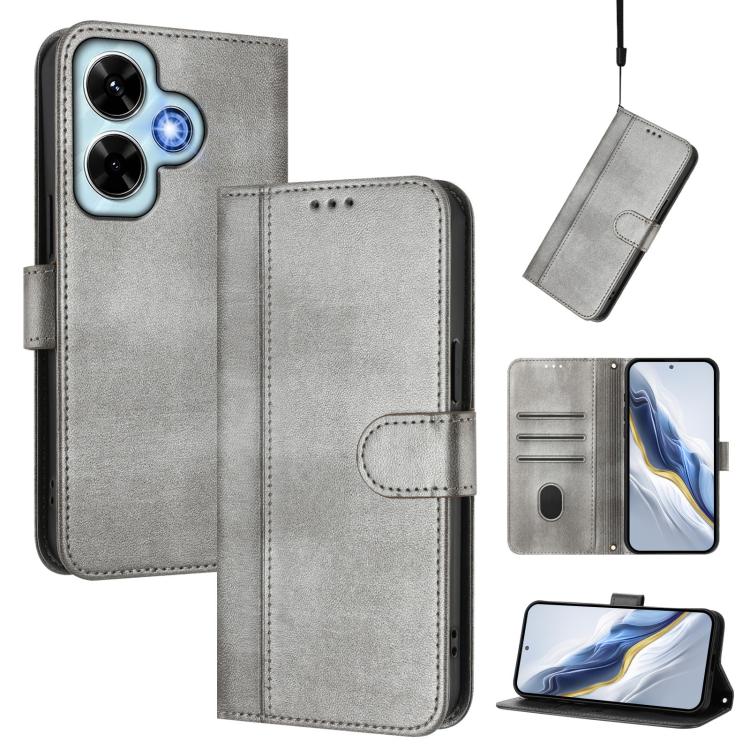 Line Splicing Buckle Retro Leather Phone Case, For Redmi 13C 5G / 4G Global, For Redmi Note 13 4G Global, For Redmi Note 13 Pro 5G Global, For Redmi Note 13 5G Global, For Redmi Note 13 Pro+ 5G Global, For Redmi 12 5G / 4G Global