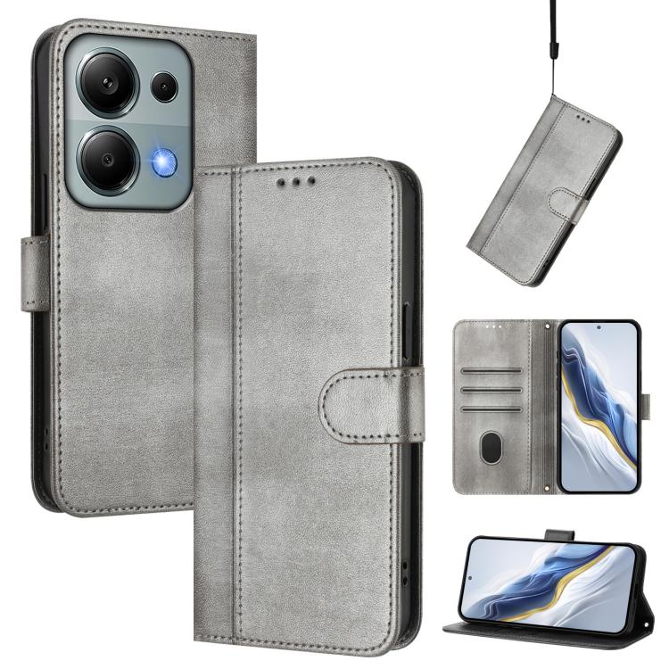 Line Splicing Buckle Retro Leather Phone Case, For Redmi Note 14 Pro 4G Global, For Redmi Note 14 4G 163.25mm, For Redmi K70 Ultra, For Redmi 13 5G / 4G Global, For Redmi A3 4G / A3x 4G, For Redmi Note 13 Pro 4G Global