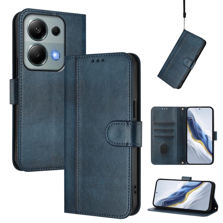 Line Splicing Buckle Retro Leather Phone Case, For Redmi Note 14 Pro 4G Global, For Redmi Note 14 4G 163.25mm, For Redmi K70 Ultra, For Redmi 13 5G / 4G Global, For Redmi A3 4G / A3x 4G, For Redmi Note 13 Pro 4G Global