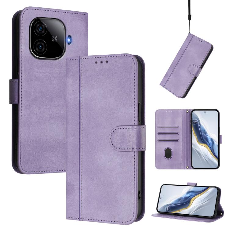 Line Splicing Buckle Retro Leather Phone Case, For vivo iQOO Z9x, For vivo Y20 / Y20i / Y20s / Y11s / Y12s, For vivo iQOO Z9 5G / iQOO Z9 Turbo 5G, For vivo V30 5G / V30 Pro 5G Global, For vivo V29e 5G / V30 Lite 5G Global                              ...