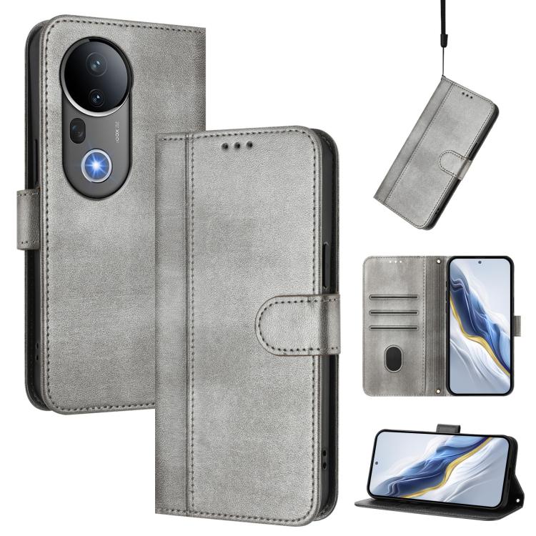 Line Splicing Buckle Retro Leather Phone Case, For vivo Y29 4G Global, For vivo V50 5G Global, For vivo S20 5G, For vivo S20 Pro 5G, For vivo V40 Lite 5G IDN / Y300 5G Global, For vivo V40 Lite 4G IDN / Y300 5G IDN