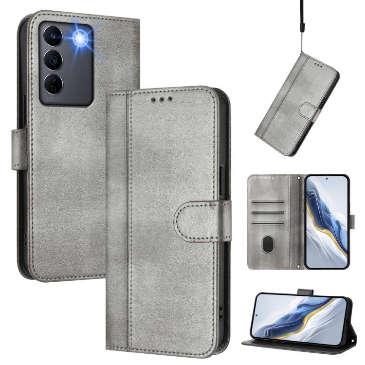 Line Splicing Buckle Retro Leather Phone Case, For vivo V27 5G / V27 Pro 5G Global, For vivo V27e 4G / T2 4G Global, For vivo Y72 5G / Y52 5G / iQOO Z3, For vivo Y35 4G / Y22s 4G / Y22 4G Global, For vivo Y55s 5G 2023 / Y30 5G                          ...