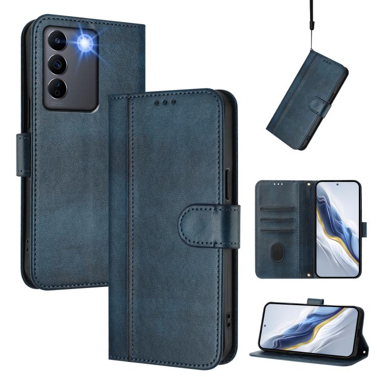 Line Splicing Buckle Retro Leather Phone Case, For vivo V27 5G / V27 Pro 5G Global, For vivo V27e 4G / T2 4G Global, For vivo Y72 5G / Y52 5G / iQOO Z3, For vivo Y35 4G / Y22s 4G / Y22 4G Global, For vivo Y55s 5G 2023 / Y30 5G                          ...