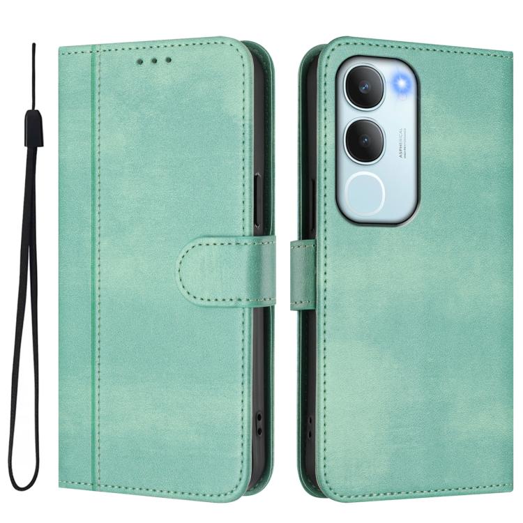 Line Splicing Buckle Retro Leather Phone Case, For vivo Y19s 4G Global, For vivo X200 Pro mini, For vivo Y100 5G IDN / T3 5G IDN, For vivo V40e 5G India / iQOO Z9s 5G, For vivo V40 5G / V40 Pro 5G Global, For vivo iQOO Z9s Pro 5G / T3 Pro 5G India