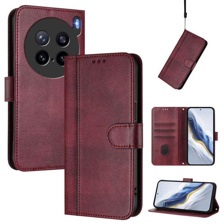Line Splicing Buckle Retro Leather Phone Case, For vivo S30 Pro mini, For vivo S30, For vivo X200s 5G, For vivo Y39 5G Global, For vivo V50 Lite 5G Global / V40 Lite 4G, For vivo Y04 4G Global / Y29s 5G