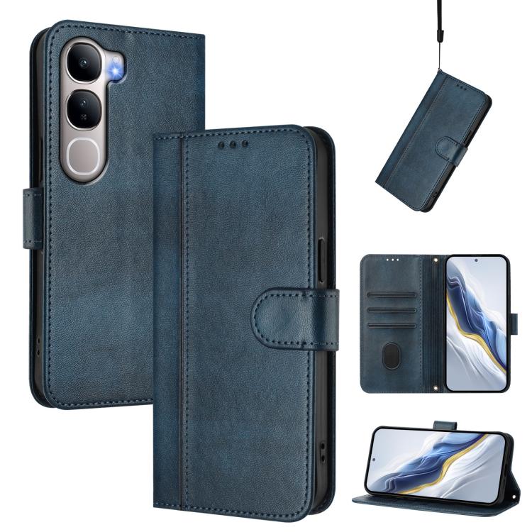 Line Splicing Buckle Retro Leather Phone Case, For vivo X300 5G, For vivo Y31 5G Global, For vivo V60 Lite 5G Global, For vivo Y400 5G Global, For vivo Y400 4G, For vivo V60 5G Global