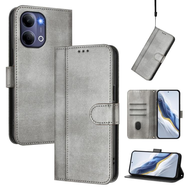 Line Splicing Buckle Retro Leather Phone Case, For vivo X300 FE / S50 Pro mini 5G, For vivo X300s, For vivo Y21 5G 2026 / Y05 4G, For vivo V70 FE 5G, For vivo X300 Ultra, For vivo X300 Pro 5G