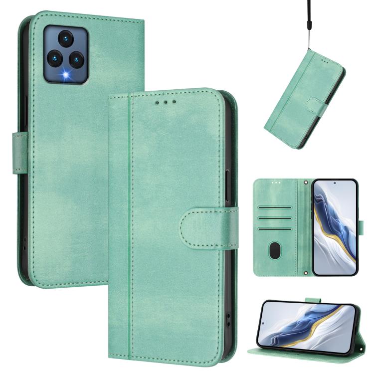 Line Splicing Buckle Retro Leather Phone Case, For T-Mobile REVVL 8 / T Phone 3, For T-Mobile REVVL 7 Pro 5G / T Phone 2 Pro 5G, For T-Mobile REVVL 7 5G / T Phone 2 5G, For T-Mobile REVVL 6 Pro 5G / REVVL 6x Pro, For T-Mobile REVVL 6 5G / REVVL 6x