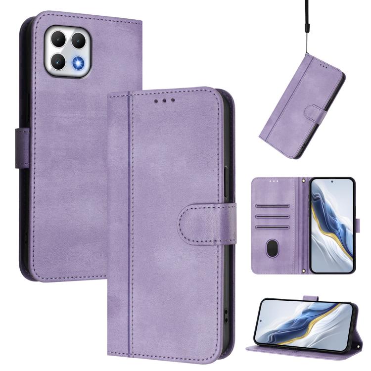 Line Splicing Buckle Retro Leather Phone Case, For T-Mobile REVVL 8 / T Phone 3, For T-Mobile REVVL 7 Pro 5G / T Phone 2 Pro 5G, For T-Mobile REVVL 7 5G / T Phone 2 5G, For T-Mobile REVVL 6 Pro 5G / REVVL 6x Pro, For T-Mobile REVVL 6 5G / REVVL 6x
