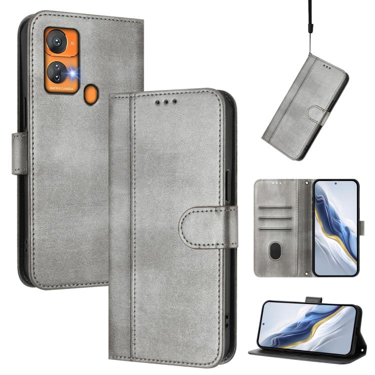 Line Splicing Buckle Retro Leather Phone Case, For Oukitel C51, For Oukitel C38, For Oukitel C35, For Oukitel C33