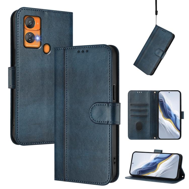 Line Splicing Buckle Retro Leather Phone Case, For Oukitel C51, For Oukitel C38, For Oukitel C35, For Oukitel C33
