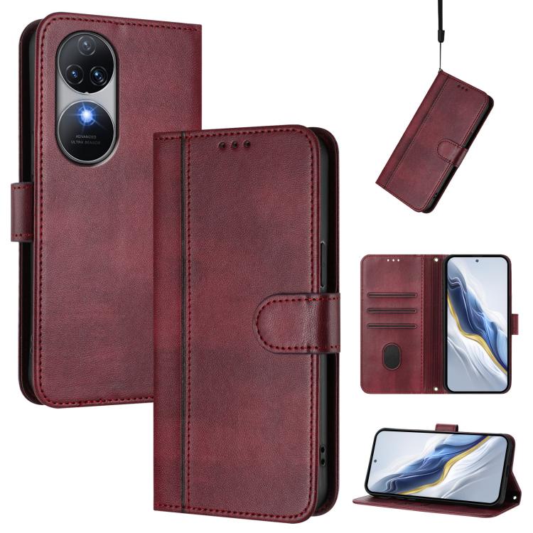 Line Splicing Buckle Retro Leather Phone Case, For Oukitel C51, For Oukitel C38, For Oukitel C35, For Oukitel C33