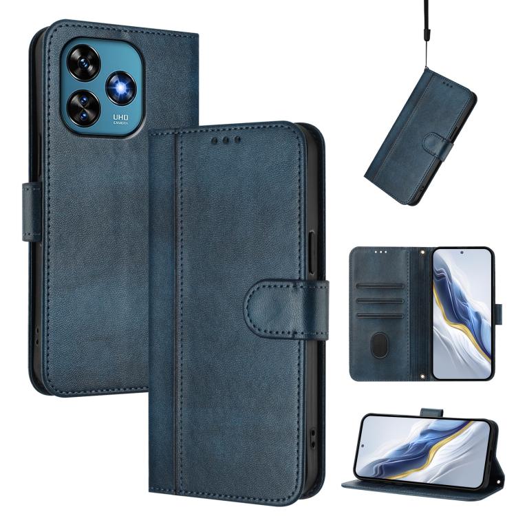 Line Splicing Buckle Retro Leather Phone Case, For Oukitel C51, For Oukitel C38, For Oukitel C35, For Oukitel C33