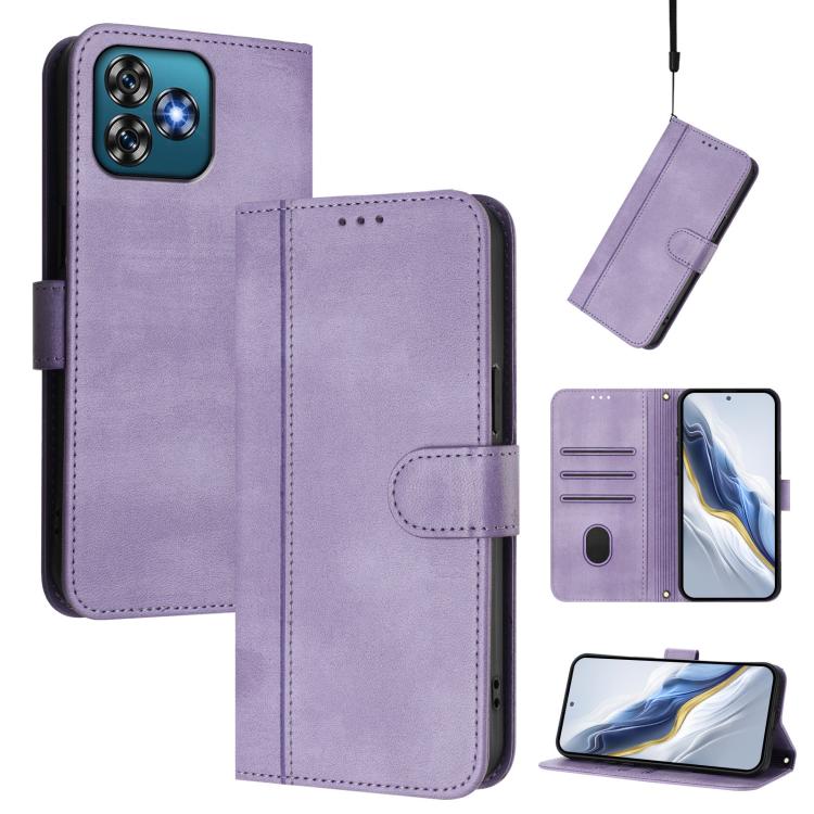 Line Splicing Buckle Retro Leather Phone Case, For Oukitel C59 / C59 Pro, For Oukitel C58 / C58 Pro, For Oukitel C57S / C57 Pro / Blu J12, For Oukitel C53, For Oukitel C50, For Oukitel C37