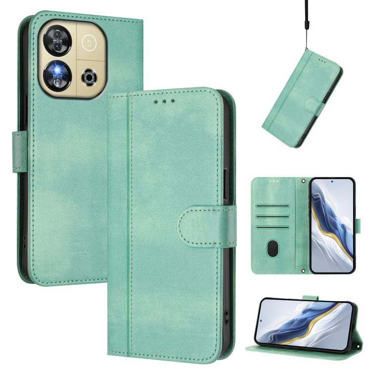 Line Splicing Buckle Retro Leather Phone Case, For Oukitel C59 / C59 Pro, For Oukitel C58 / C58 Pro, For Oukitel C57S / C57 Pro / Blu J12, For Oukitel C53, For Oukitel C50, For Oukitel C37