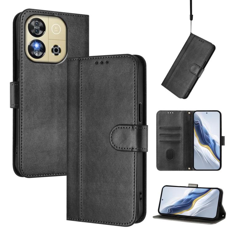 Line Splicing Buckle Retro Leather Phone Case, For Oukitel C59 / C59 Pro, For Oukitel C58 / C58 Pro, For Oukitel C57S / C57 Pro / Blu J12, For Oukitel C53, For Oukitel C50, For Oukitel C37