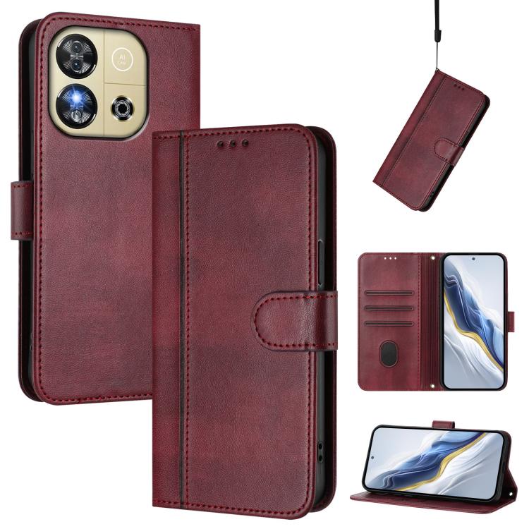 Line Splicing Buckle Retro Leather Phone Case, For Oukitel C59 / C59 Pro, For Oukitel C58 / C58 Pro, For Oukitel C57S / C57 Pro / Blu J12, For Oukitel C53, For Oukitel C50, For Oukitel C37
