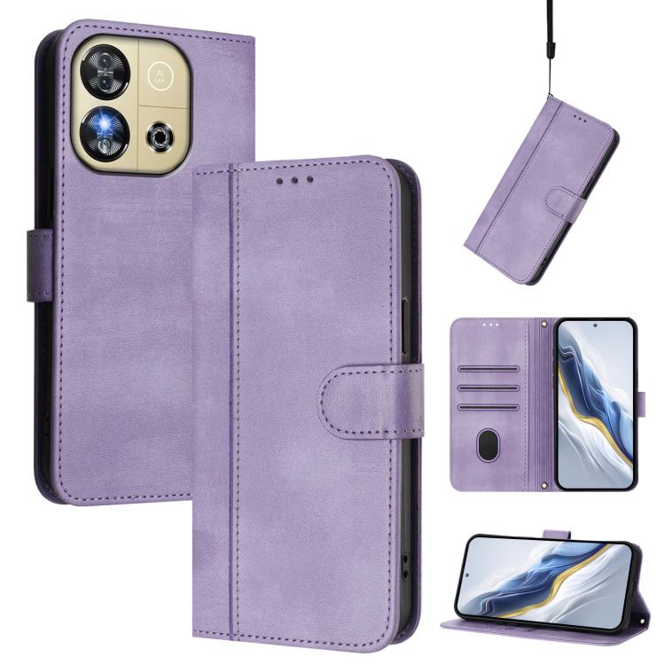 Line Splicing Buckle Retro Leather Phone Case, For Oukitel C59 / C59 Pro, For Oukitel C58 / C58 Pro, For Oukitel C57S / C57 Pro / Blu J12, For Oukitel C53, For Oukitel C50, For Oukitel C37