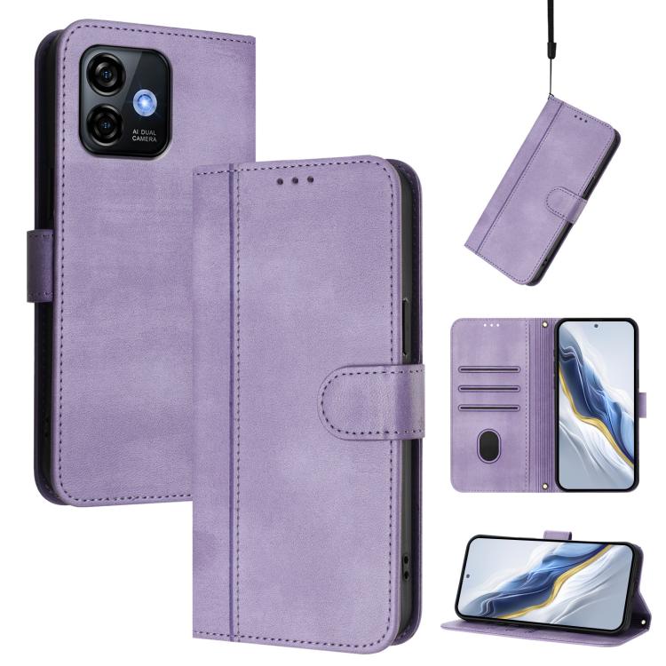 Line Splicing Buckle Retro Leather Phone Case, For Ulefone Note 21, For Ulefone Note 17 Pro, For Ulefone Note 18 Ultra / 18 Pro, For Ulefone Note 20 Pro, For Ulefone Note 19, For Ulefone Note 16 Pro