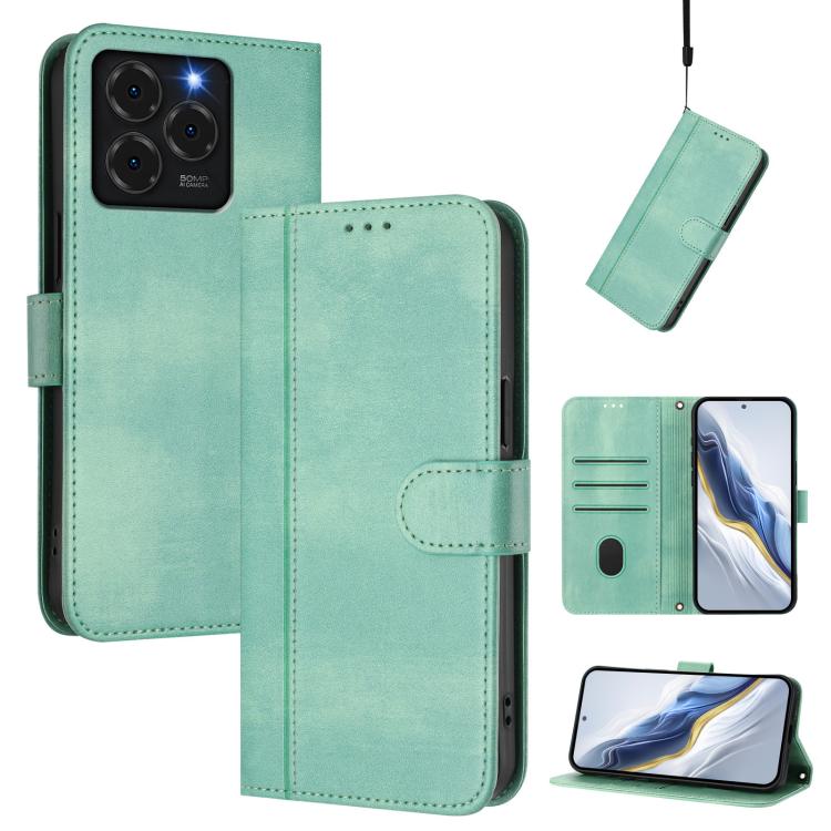 Line Splicing Buckle Retro Leather Phone Case, For Ulefone Note 21, For Ulefone Note 17 Pro, For Ulefone Note 18 Ultra / 18 Pro, For Ulefone Note 20 Pro, For Ulefone Note 19, For Ulefone Note 16 Pro
