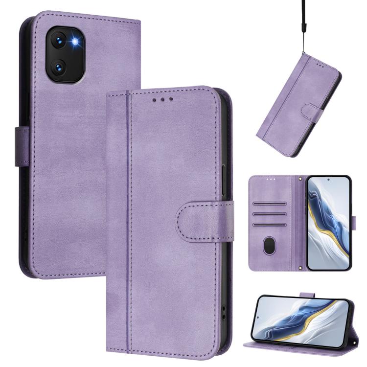 Line Splicing Buckle Retro Leather Phone Case, For UMIDIGI A15 / A15C / A15T, For UMIDIGI Bison X20, For UMIDIGI Power 7 / 7S, For UMIDIGI Power 7 Max