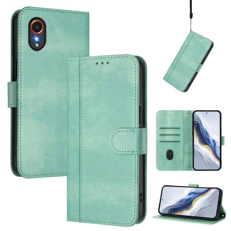 Line Splicing Buckle Retro Leather Phone Case, For Samsung Galaxy Xcover7 Pro, For Samsung Galaxy Xcover 7 5G Global, For Samsung Galaxy Xcover 6 Pro, For Samsung Galaxy Xcover 5, For Samsung Galaxy Note20 Ultra, For Samsung Galaxy Note20