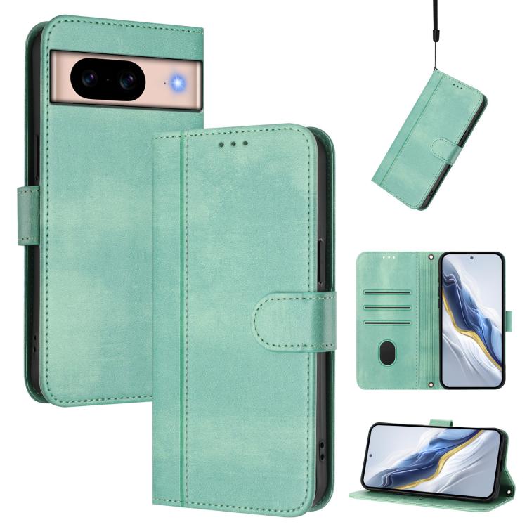 Line Splicing Buckle Retro Leather Phone Case, For Google Pixel 11 Pro XL, For Google Pixel 11 Pro / 11, For Google Pixel 9 Pro XL / Pixel 10 Pro XL, For Google Pixel 10 / 10 Pro / Pixel 9 / 9 Pro, For Google Pixel 9a, For Google Pixel 8a