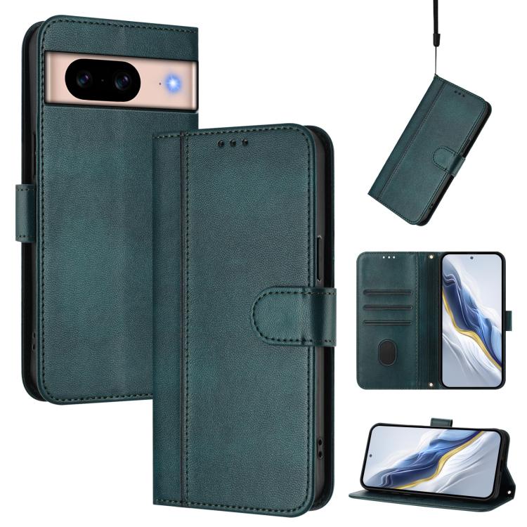 Line Splicing Buckle Retro Leather Phone Case, For Google Pixel 11 Pro XL, For Google Pixel 11 Pro / 11, For Google Pixel 9 Pro XL / Pixel 10 Pro XL, For Google Pixel 10 / 10 Pro / Pixel 9 / 9 Pro, For Google Pixel 9a, For Google Pixel 8a