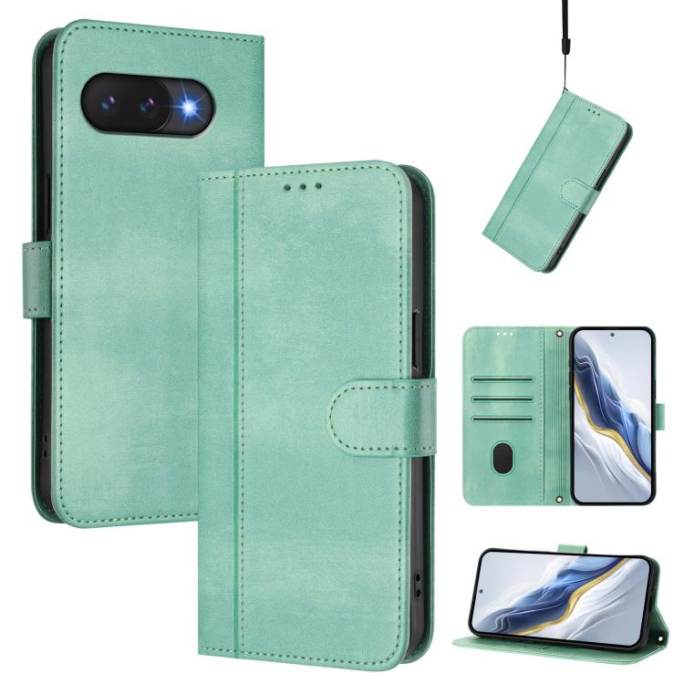 Line Splicing Buckle Retro Leather Phone Case, For Google Pixel 11 Pro XL, For Google Pixel 11 Pro / 11, For Google Pixel 9 Pro XL / Pixel 10 Pro XL, For Google Pixel 10 / 10 Pro / Pixel 9 / 9 Pro, For Google Pixel 9a, For Google Pixel 8a
